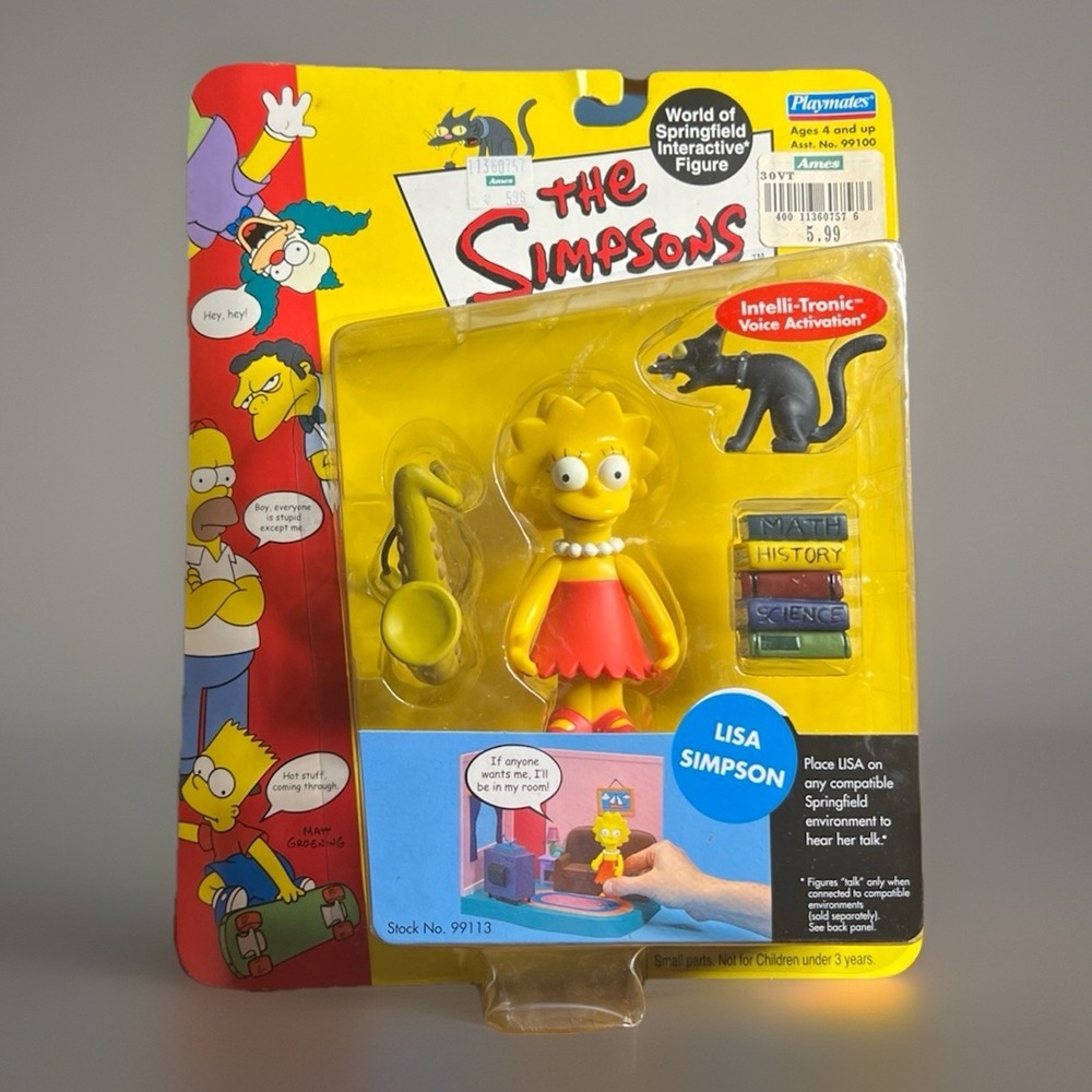 PLAYMATES‎ The Simpsons World Of Springfield Lisa Simpson Wave 1 2000 MOC